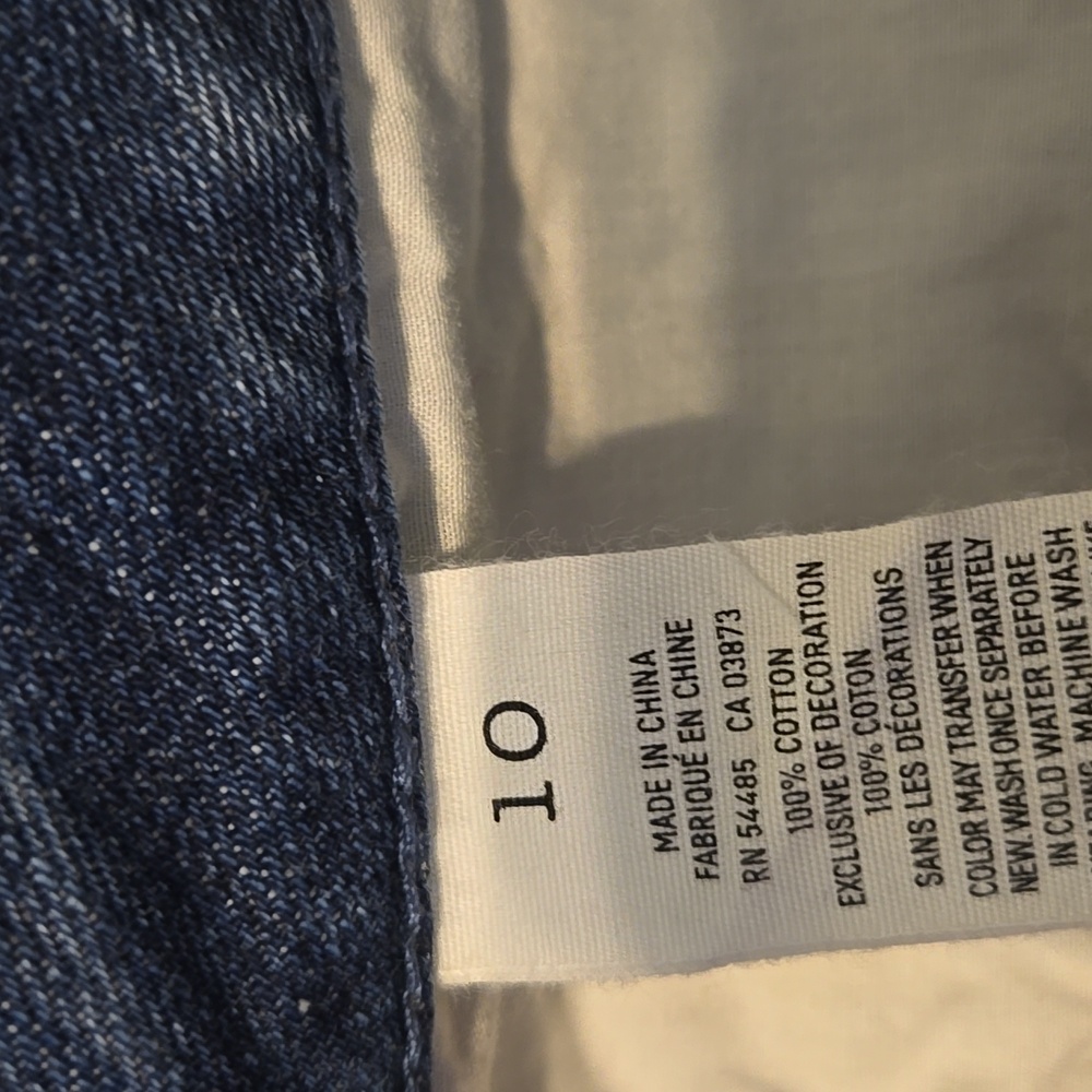 American Eagle Womens Distressed Midi Jean Shorts Size 10 Low Rise NWT - Picture 7 of 7